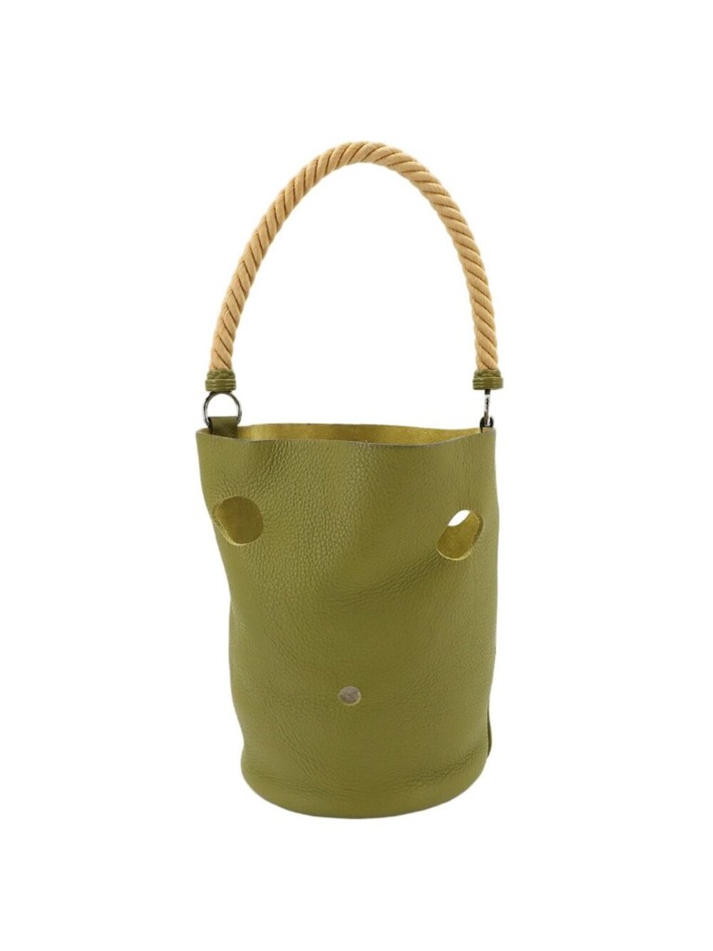 Hermes Mangeoire MM Hand Bag Taurillon Clemence Green